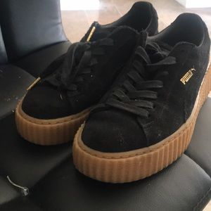 Black puma creepers gum sole Clearance